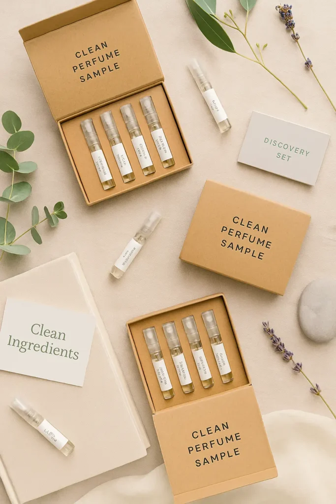 Clean Perfume Sample Set Bottles